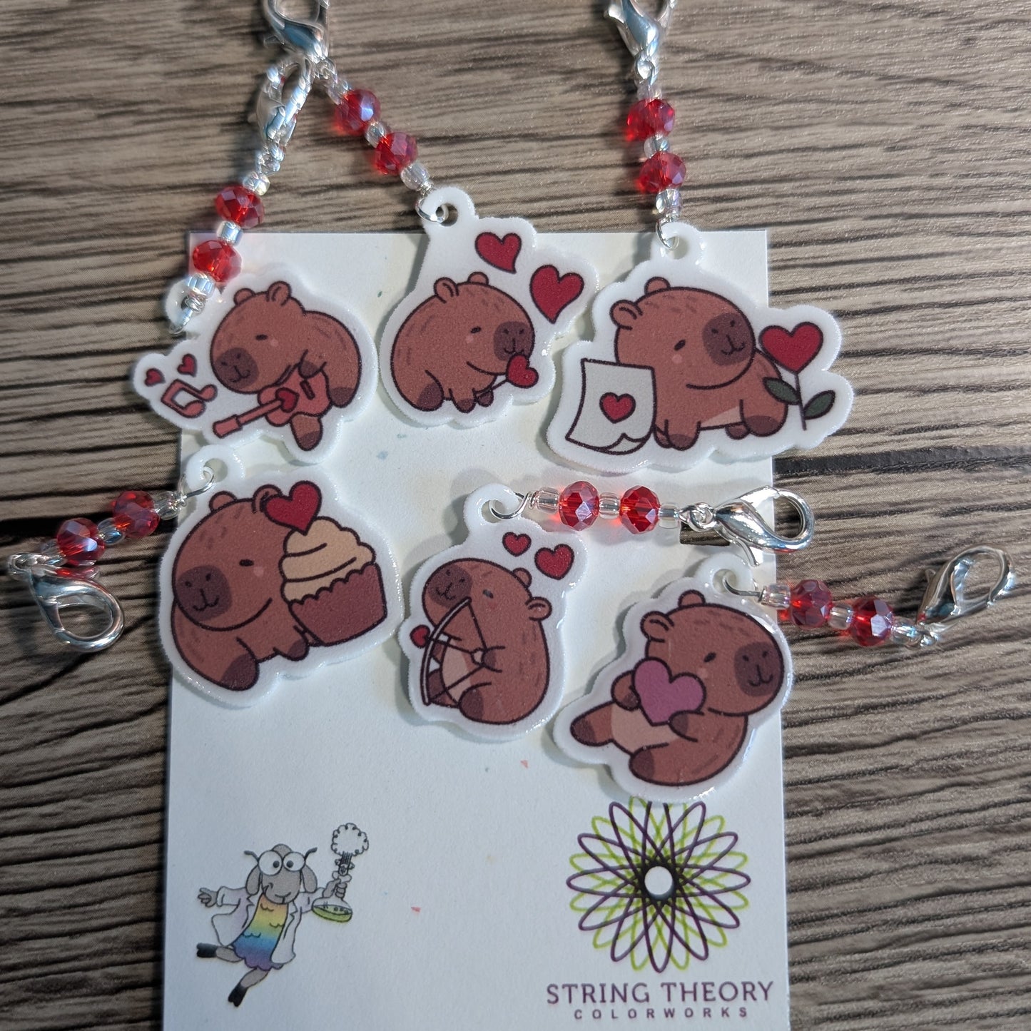 Valentine Critters Earrings & Stitch Markers