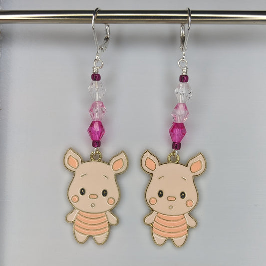 Piglet Earrings & Stitch Markers