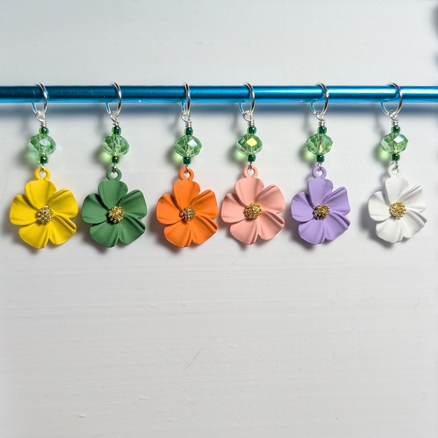 Flowers Earrings & Stitch Markers