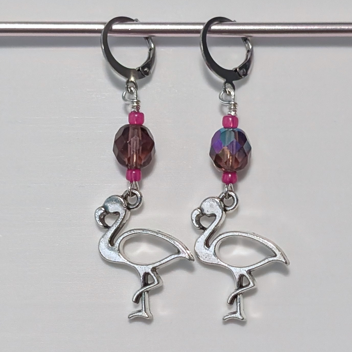 Fabulous Flamingo Earrings & Stitch Markers