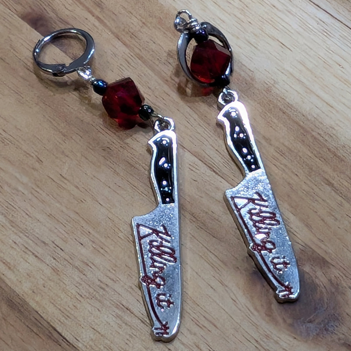 Unaliving It Earrings & Stitch Markers