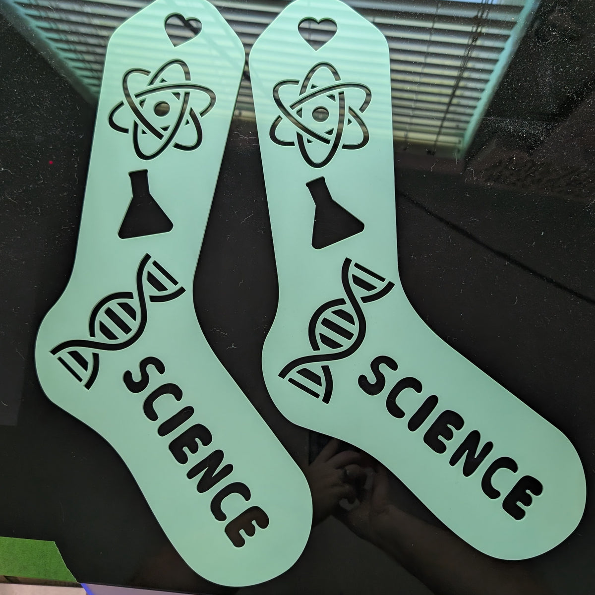 Science! Acrylic Laser Cut Sock Blockers (Copy)
