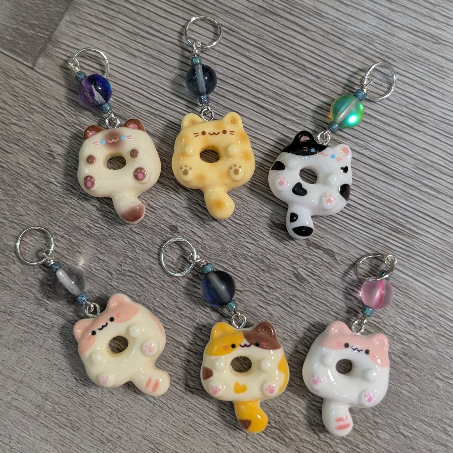 Donut Kittens Earrings & Stitch Markers