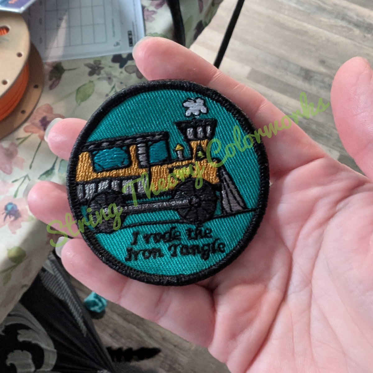 I Rode the Iron Tangle Embroidered Patch