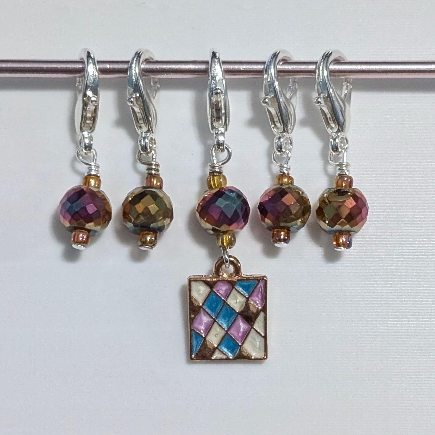 Stained Glass Window Earrings & Stitch Markers