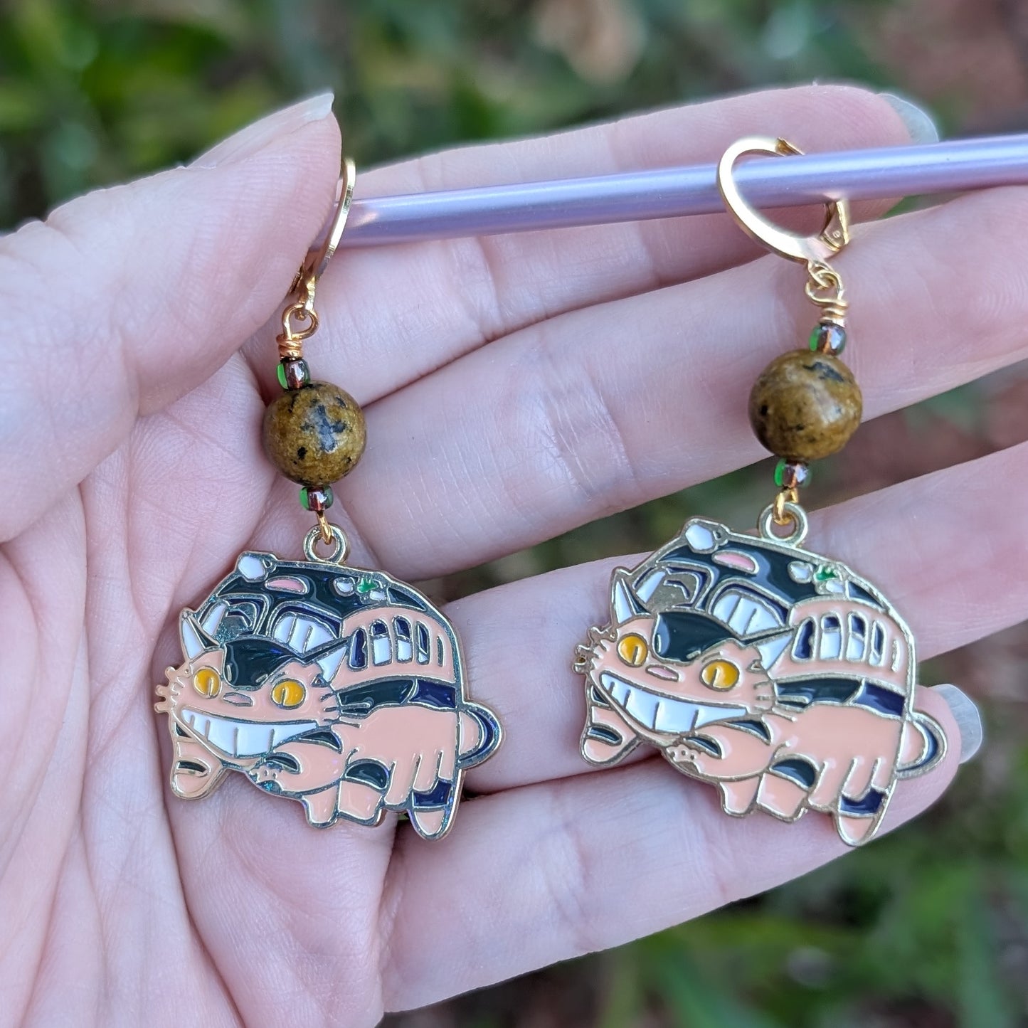 Cat Bus Earrings & Markers
