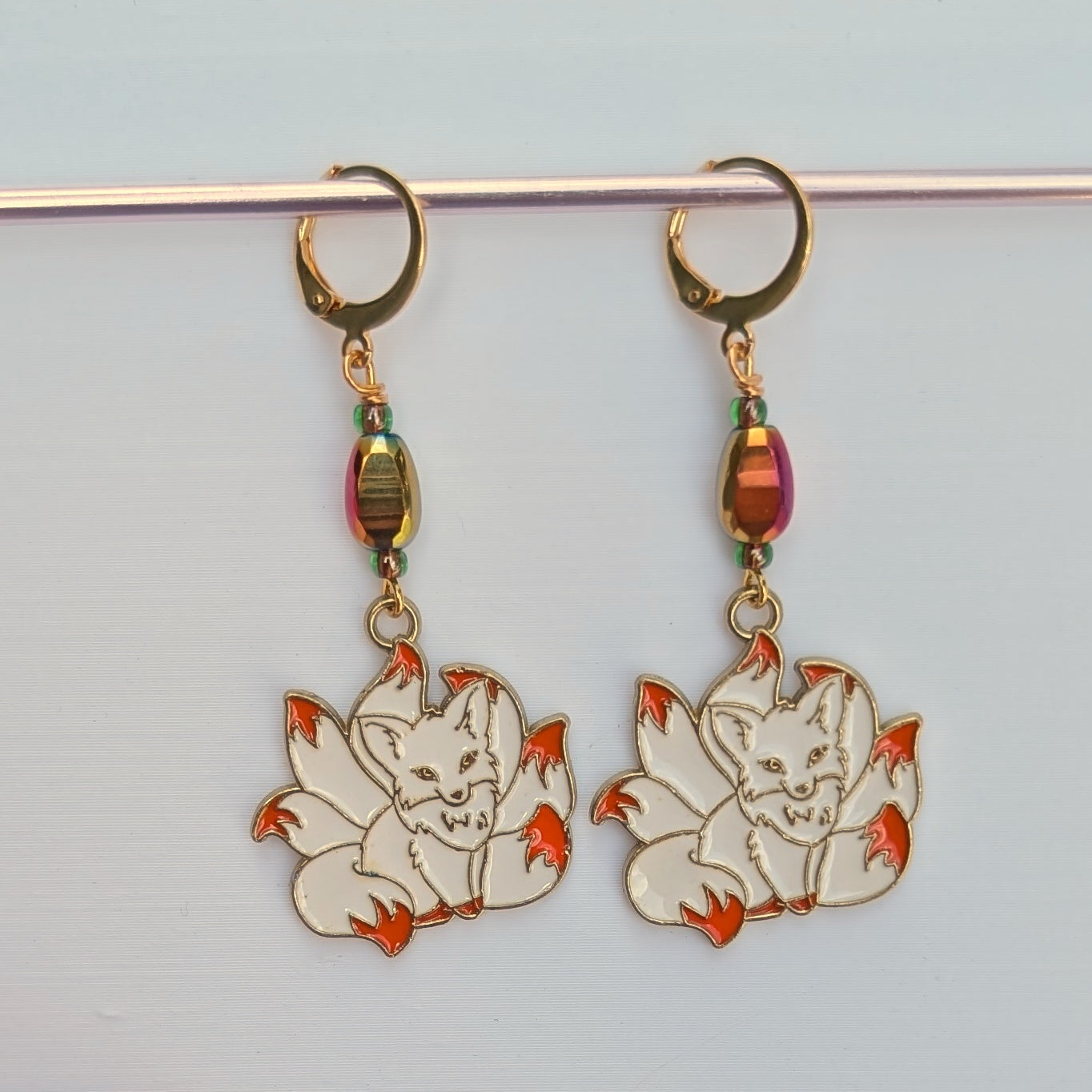 Kitsune Earrings & Stitch Markers
