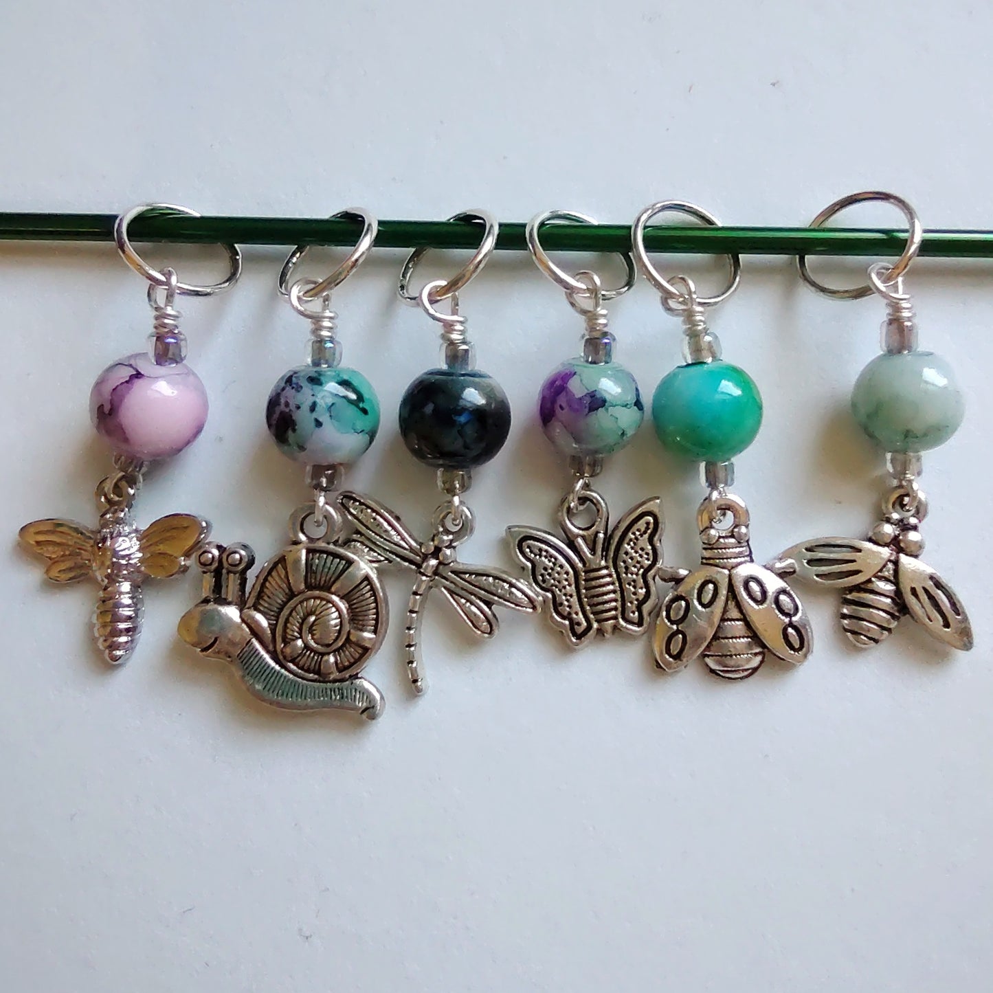 Watercolor Garden Friends Stitch Markers