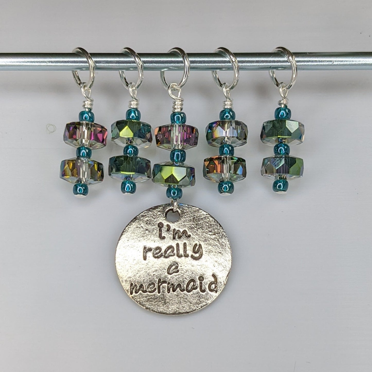 I'm really a Mermaid Stitch Markers & Earrings
