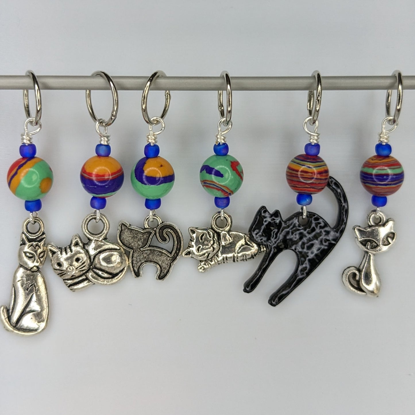 Cat, I'm a Kitty Cat, and I dance, dance, dance! Stitch Markers