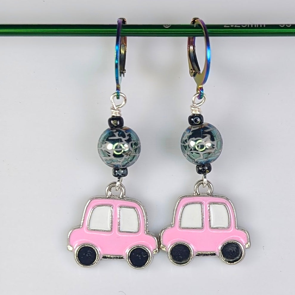 Beep beep in the Car Stitch Markers & Earrings