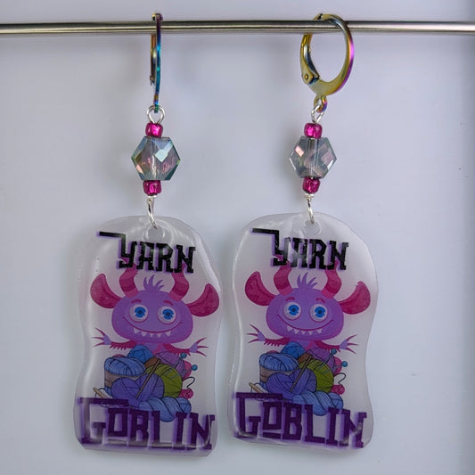 Yarn Goblin Earrings & Stitch Markers