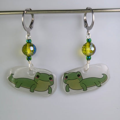 Scaly Friends Earrings & Stitch Markers