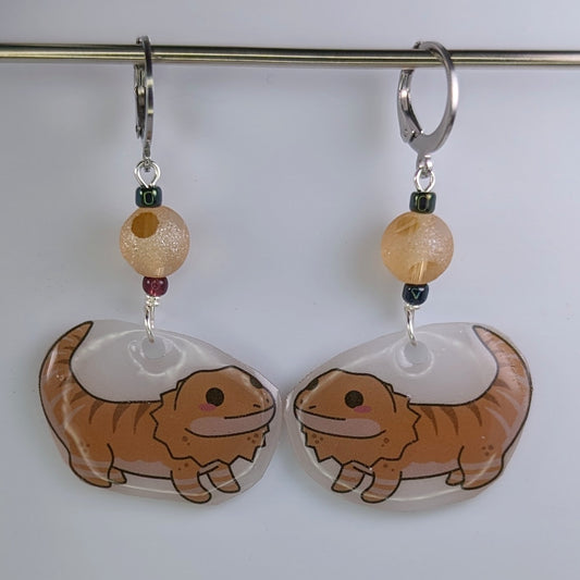 Scaly Friends Earrings & Stitch Markers