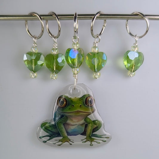 Tree Frog Earrings & Stitch Markers