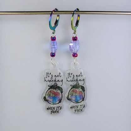 Yarn Hoard Earrings & Stitch Markers