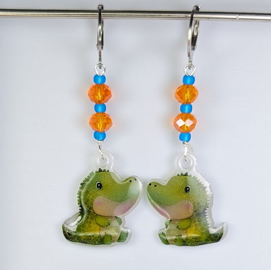 Baby Gator Earrings & Stitch Markers