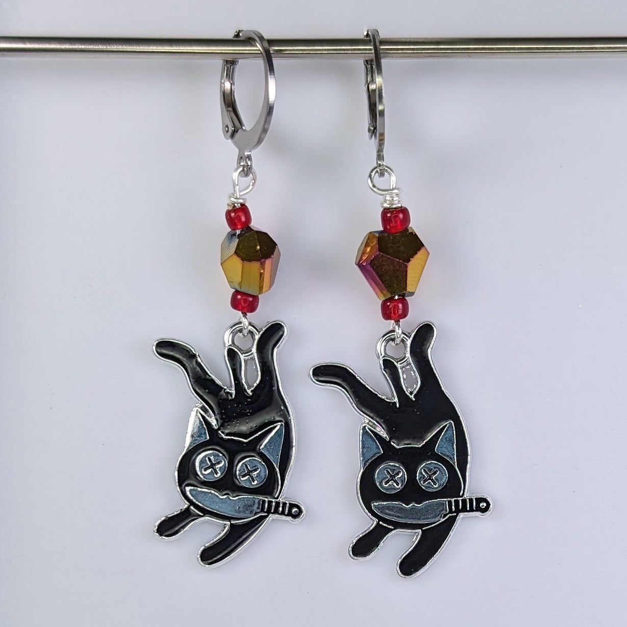 Ninja Cat Stitch Markers & Earrings