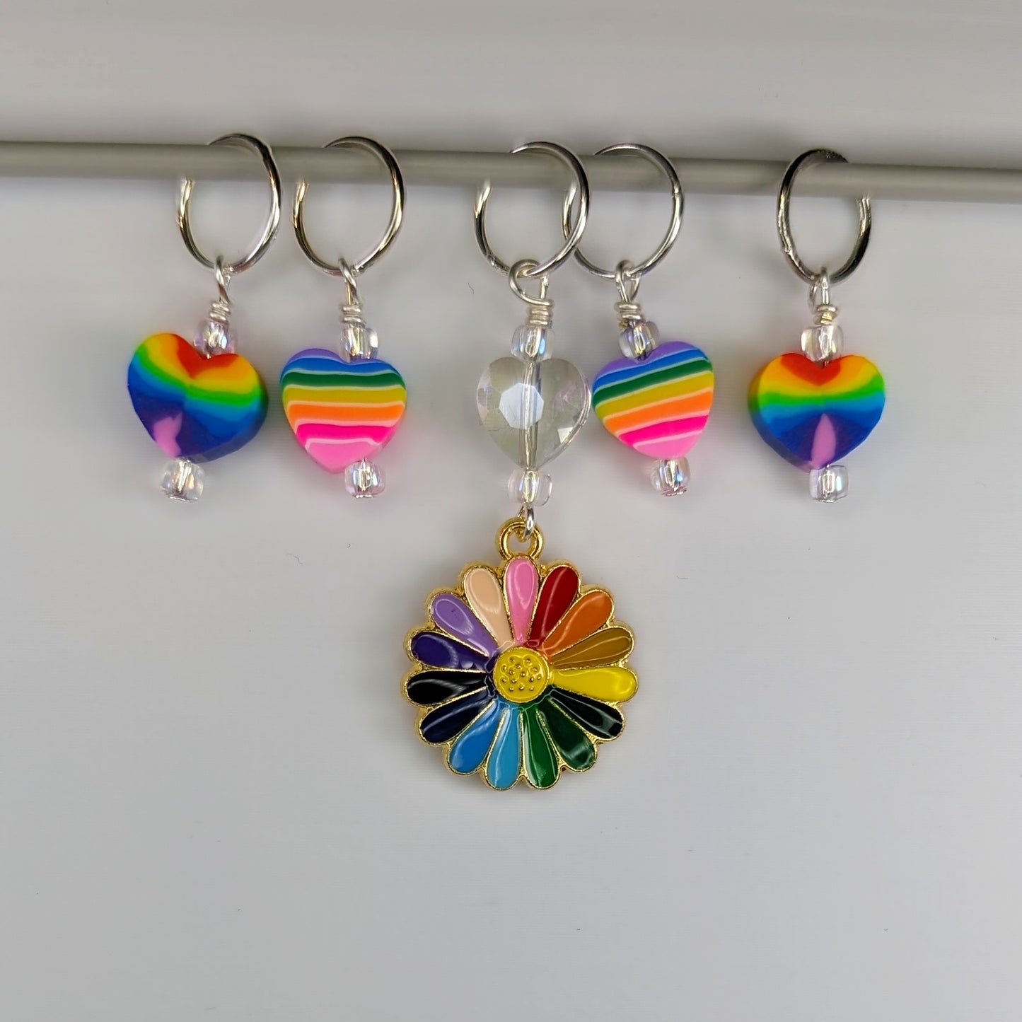 Rainbow Flowers Markers & Earrings