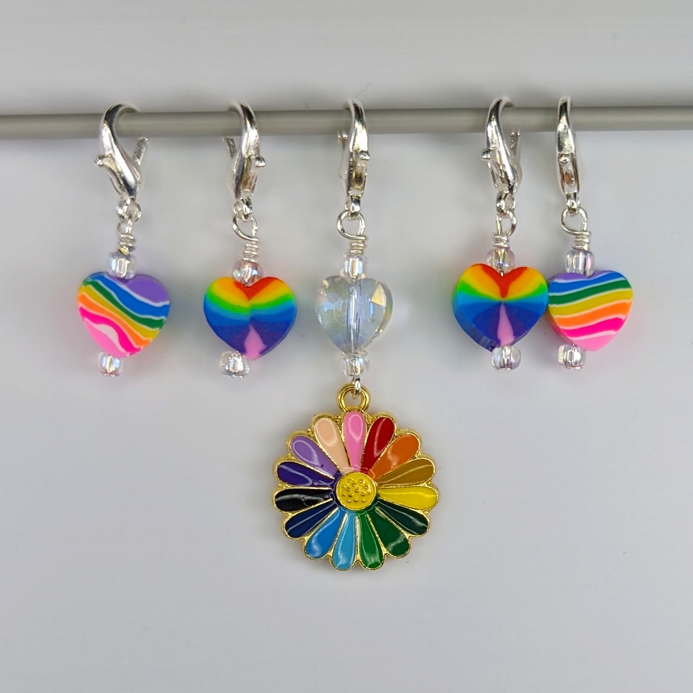 Rainbow Flowers Markers & Earrings