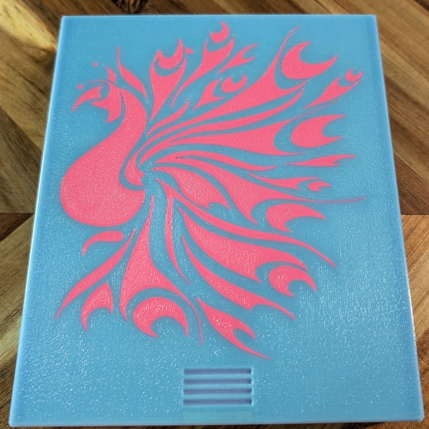 3D printed Notions Box--Peacock