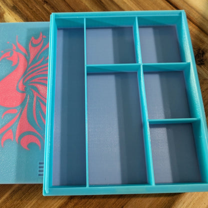 3D printed Notions Box--Peacock