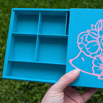 3D printed Notions Box--Floral Hedgehog