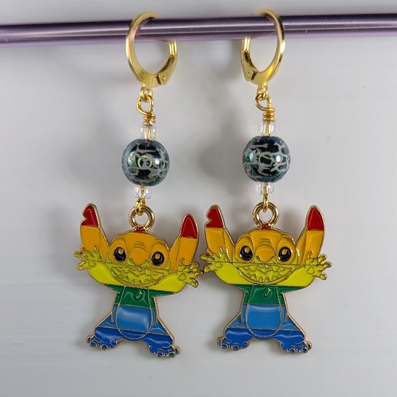 Experiment  626 Earrings & Stitch Markers