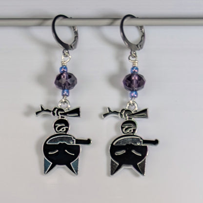 Ninja Cat Stitch Markers & Earrings