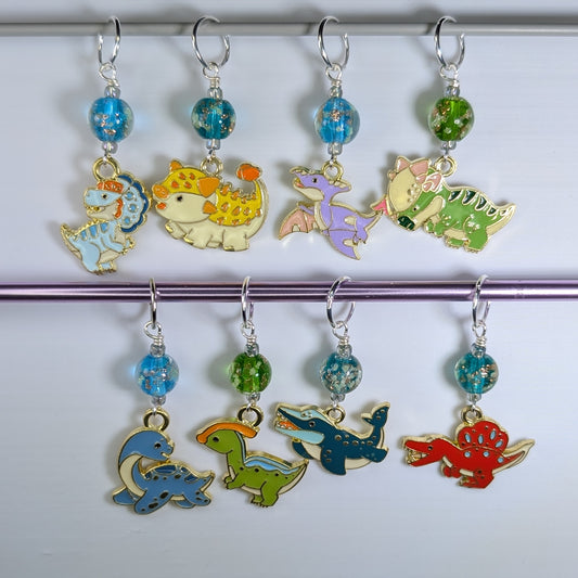 Cartoon Dino Stitch Marker Set