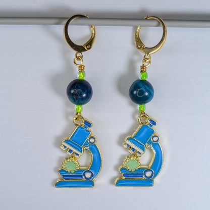 Science! Enamel Stitch Markers and Earrings