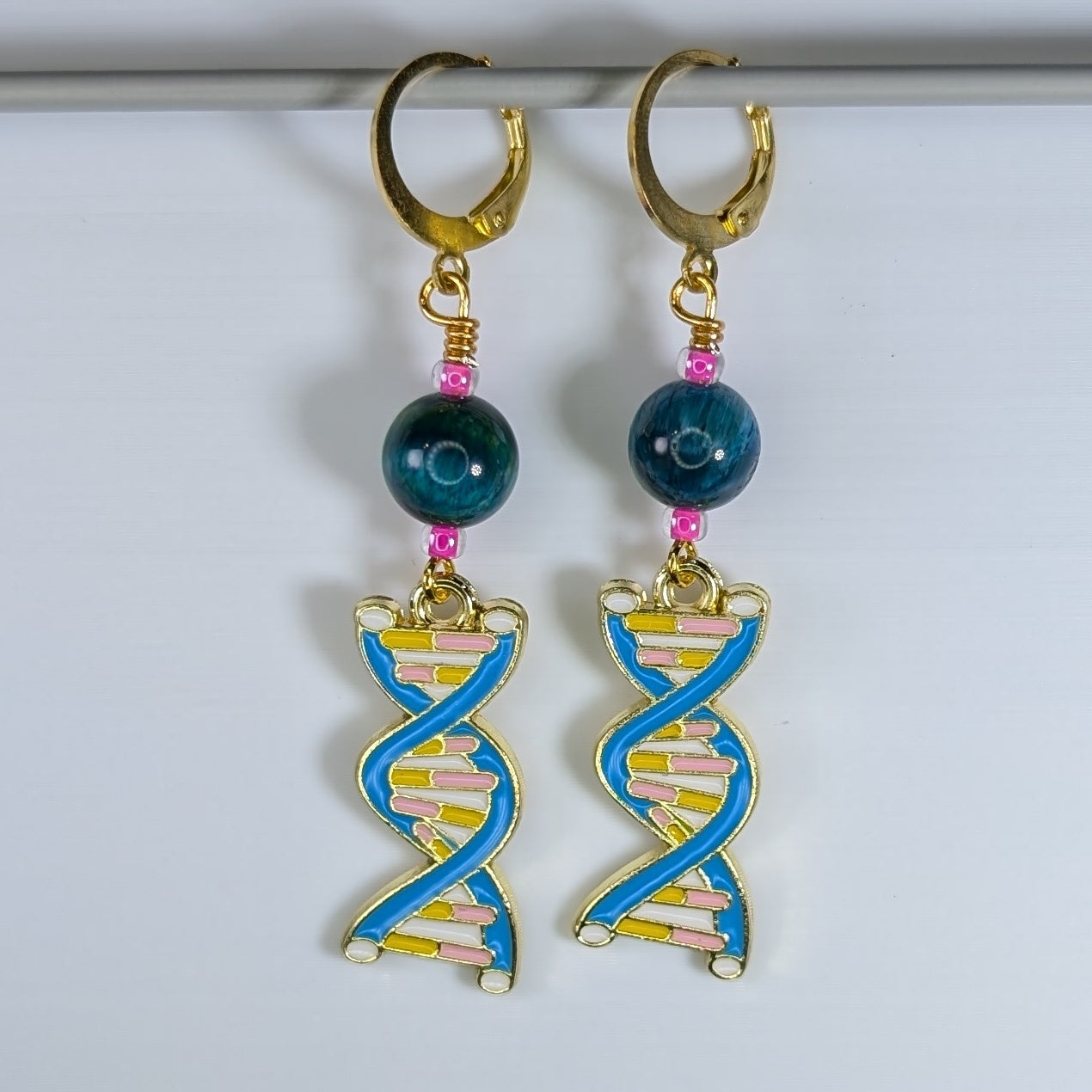 Science! Enamel Stitch Markers and Earrings