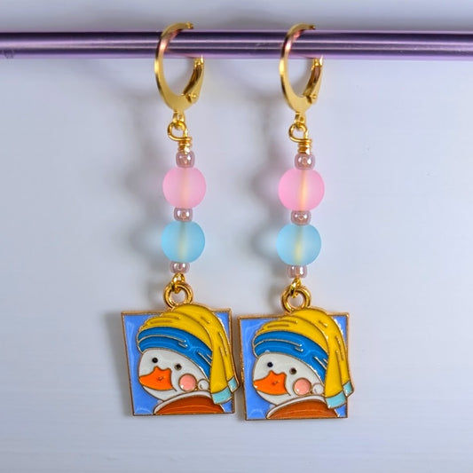 Duck with a Pearl Earring Markers & Earrings