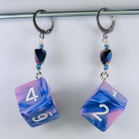 Sparkly Math Rocks Earrings & Stitch Markers