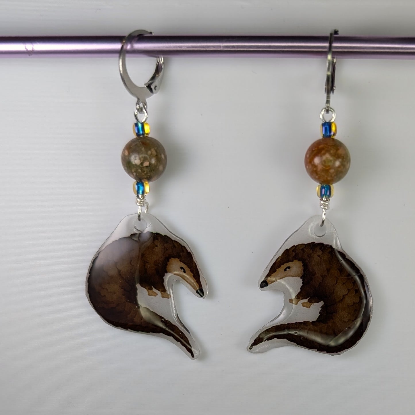 Pangolin Earrings & Stitch Markers