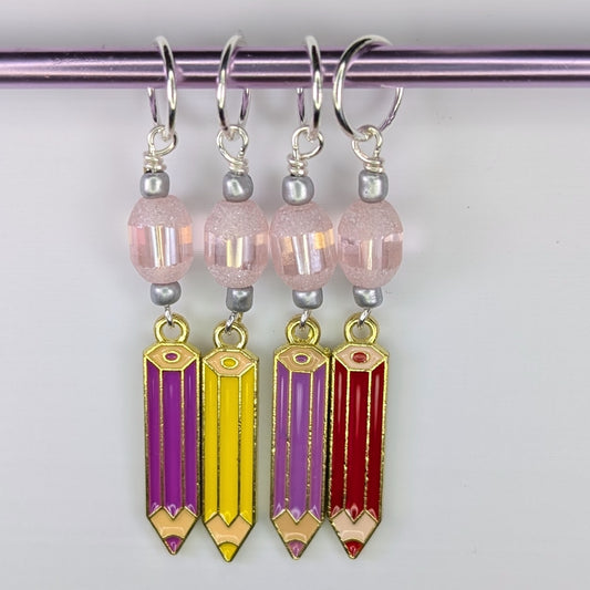 Colored Pencil Earrings & Stitch Markers