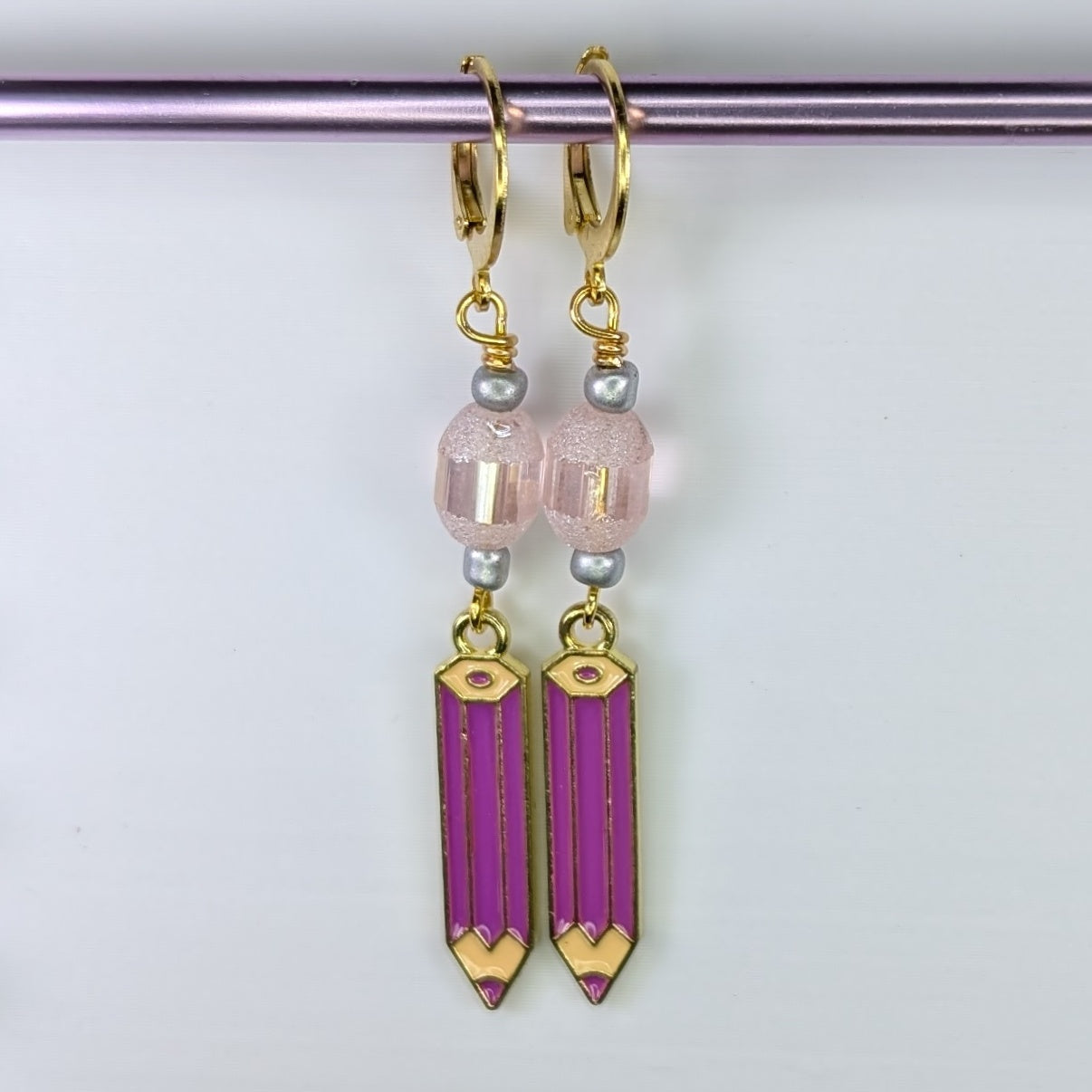 Colored Pencil Earrings & Stitch Markers