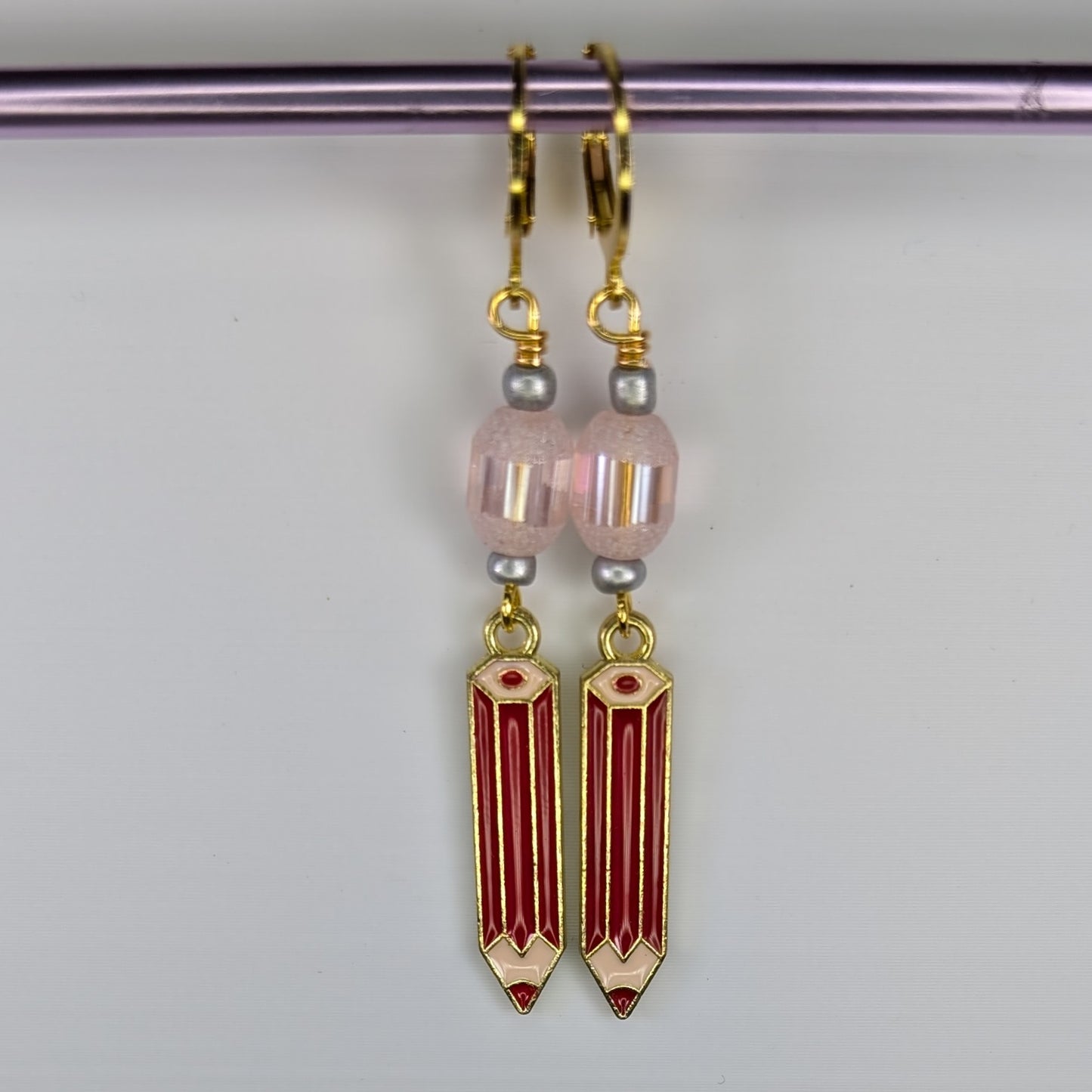 Colored Pencil Earrings & Stitch Markers