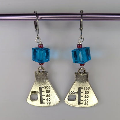 Erlenmeyer Flask Marker & Earrings