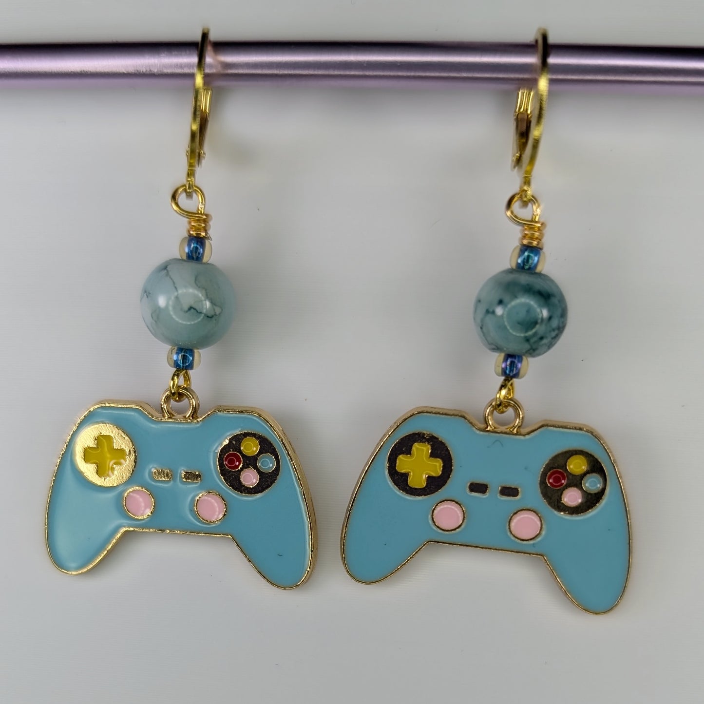 Game On! Earrings & Stitch Markers