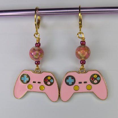 Game On! Earrings & Stitch Markers