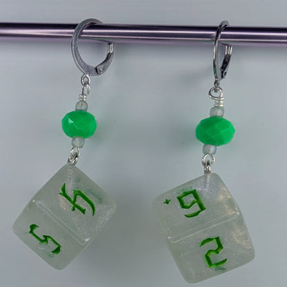 Sparkly Math Rocks Earrings & Stitch Markers