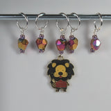 Leo the Lion Earrings & Stitch Markers