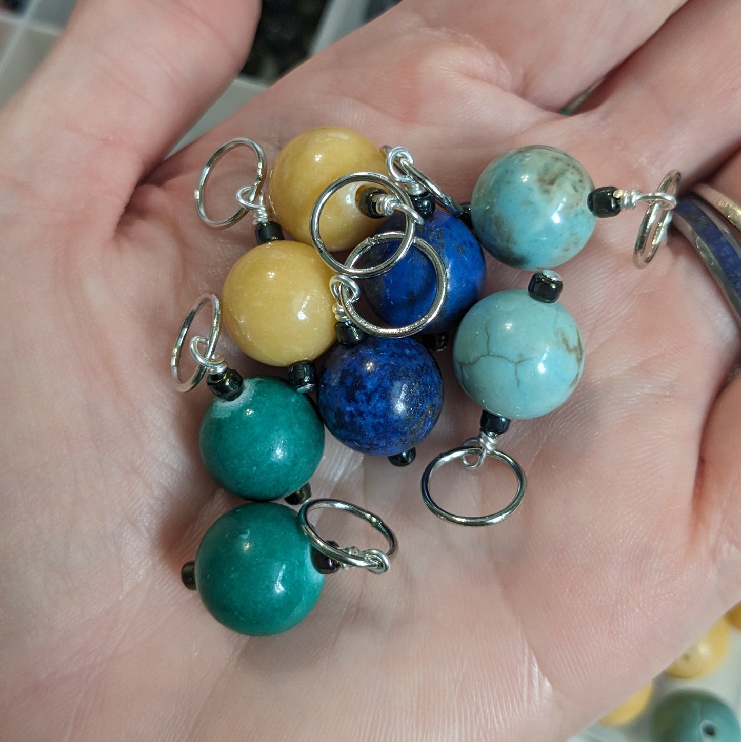 Stone Round Stitch Markers