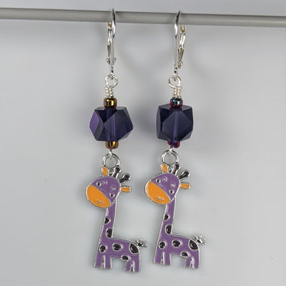 Enamel Giraffes Progress Keeper & Earrings