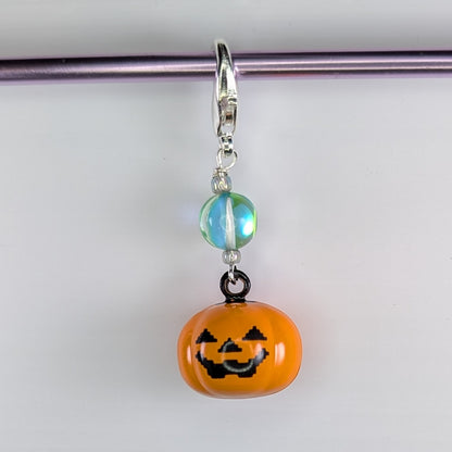 Jack o Lantern Bell Stitch Markers