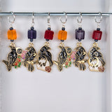 Quoth the Raven Earrings & Stitch Markers