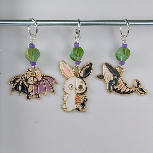 X-Ray Critters Stitch Markers & Earrings