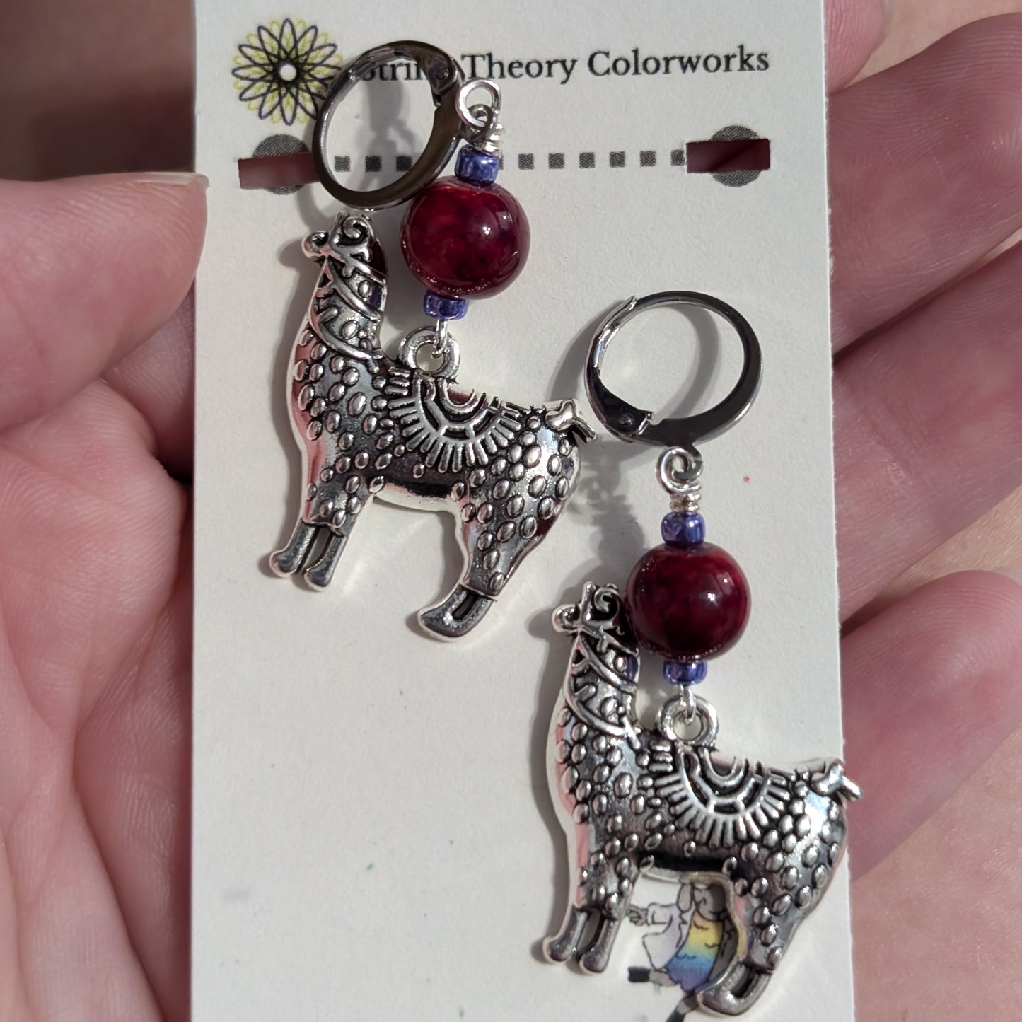 A llama? But he's supposed to be dead! Earrings & Stitch Markers