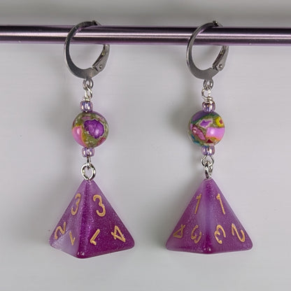 Sparkly Math Rocks Earrings & Stitch Markers